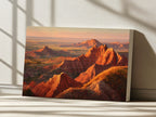 Badlands National Park Summer Sunset Wall Art | South Dakota Landscape Painting