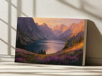 Colchuck Lake Spring Sunset Wall Art | Washington Landscape Painting