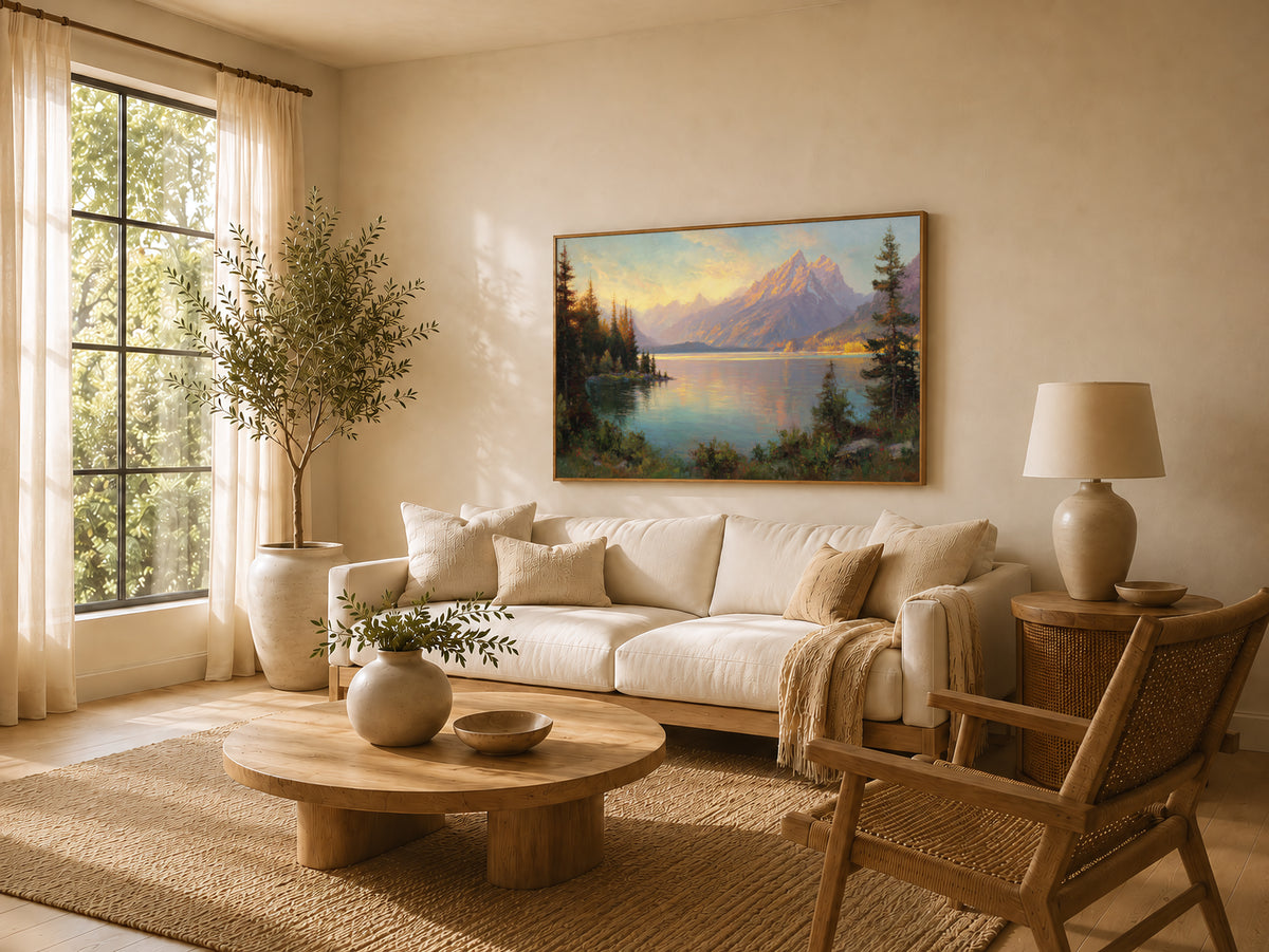 Jenny Lake Summer Sunrise Wall Art | Grand Teton National Park Painting