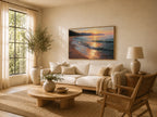 Lake Superior Summer Sunset Wall Art | Minnesota Coastal Landscape Painting