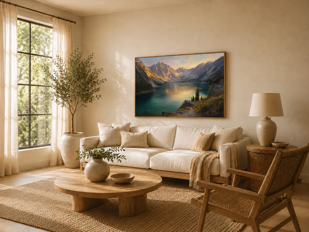 Colchuck Lake Summer Sunset Wall Art | Washington Landscape Painting