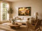 Niagara Falls Summer Sunset Wall Art | Canada New York Landscape Painting