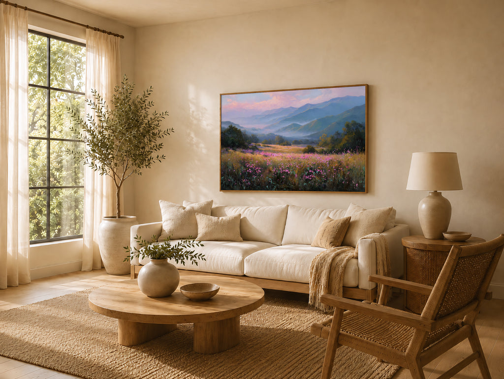 Great Smoky Mountains National Park Spring Sunrise Wall Art | North Carolina Tennesee Landscape Painting