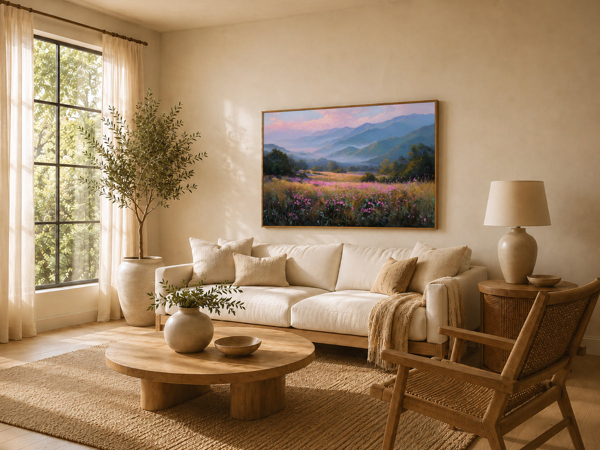 Great Smoky Mountains National Park Spring Sunrise Wall Art | North Carolina Tennesee Landscape Painting