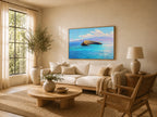 Molokini Crater Spring Wall Art | Hawaii Maui Tropical Ocean Landscape Painting