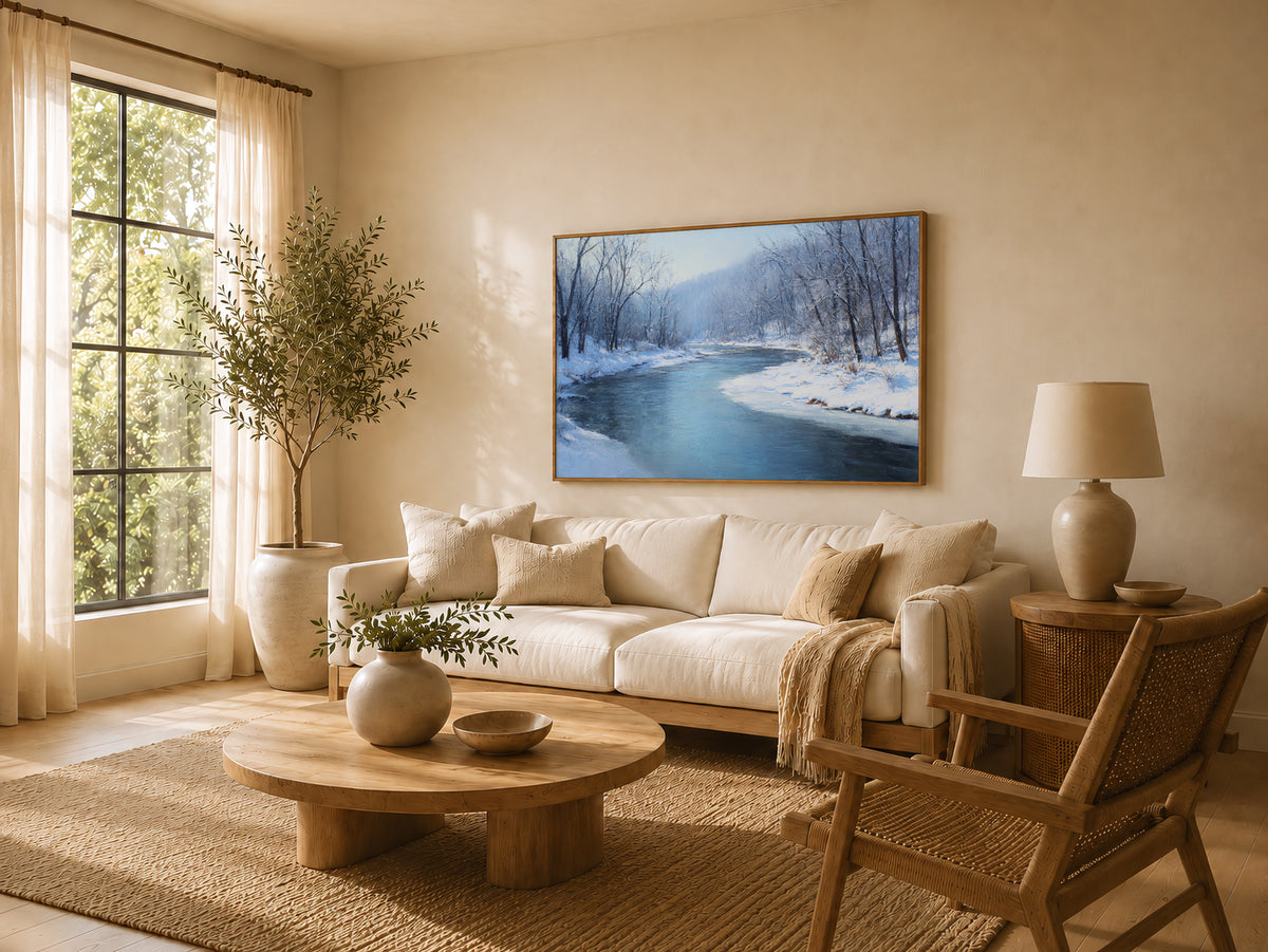 Cuyahoga Valley National Park Winter Wall Art | Ohio River Landscape Painting