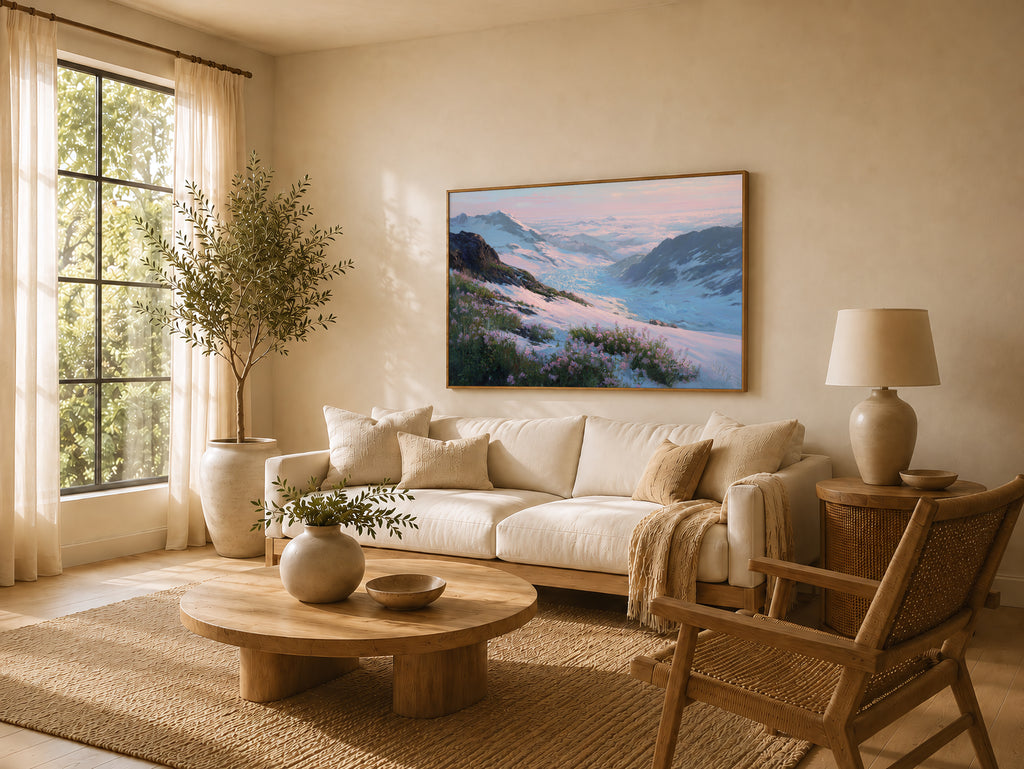 Harding Icefield Spring Sunrise Wall Art | Kenai Fjords National Park Alaska Landscape Painting