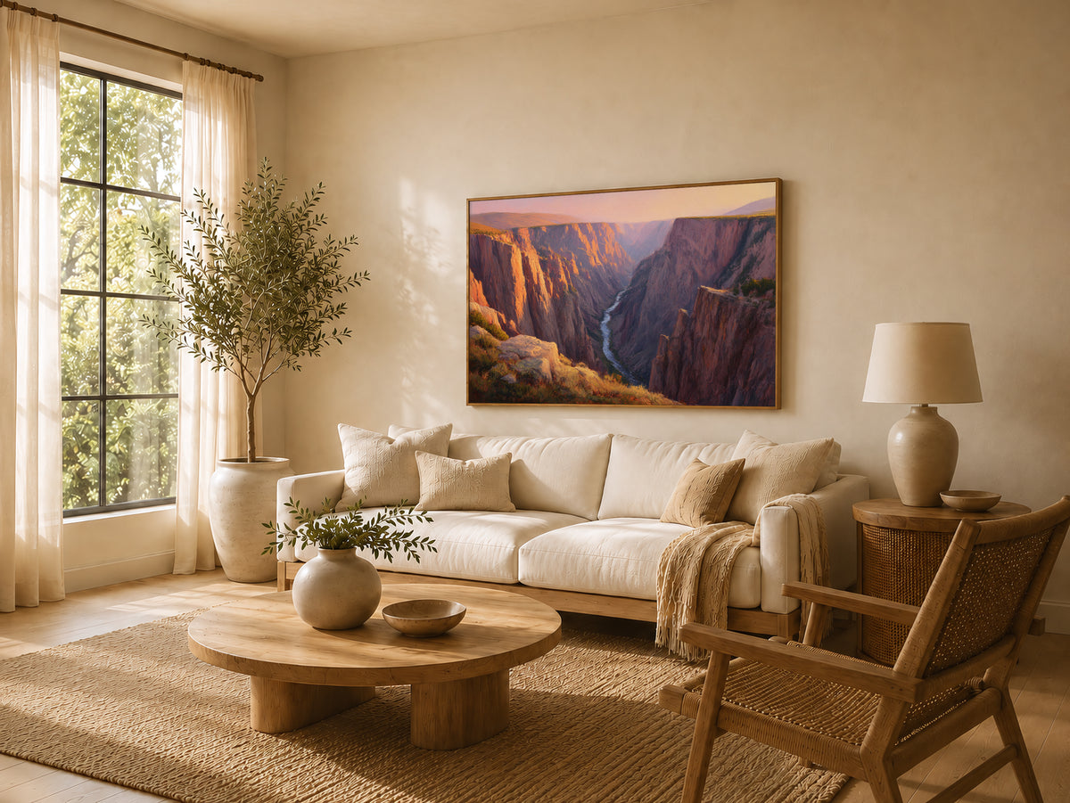 Black Canyon of the Gunnison National Park Summer Sunset Wall Art | Colorado Landscape Painting