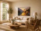 Colchuck Lake Fall Sunset Wall Art | Washington Landscape Painting