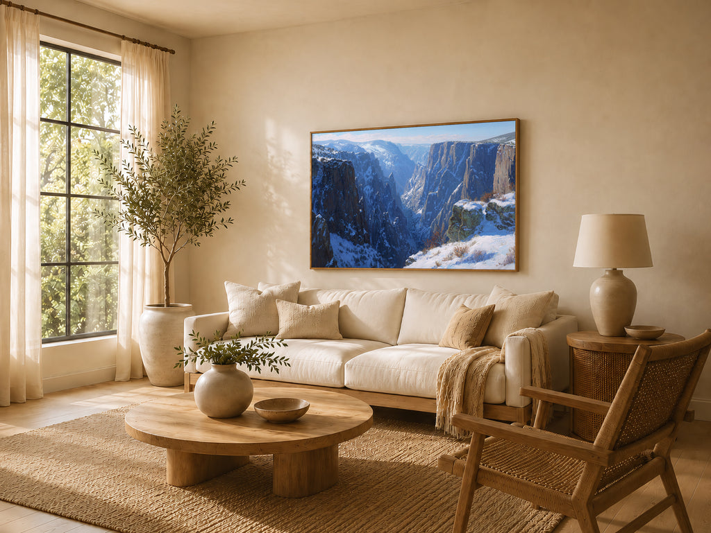 Black Canyon of the Gunnison National Park Winter Wall Art | Colorado Landscape Painting