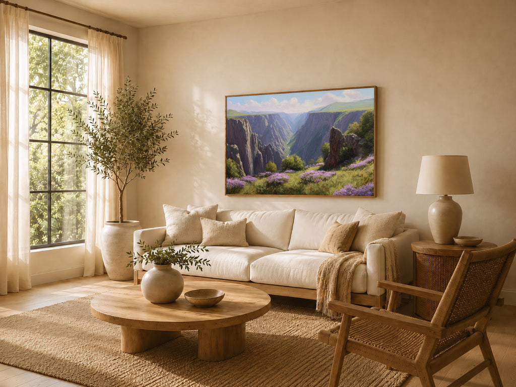 Black Canyon of the Gunnison National Park Spring Wall Art | Colorado Landscape Painting