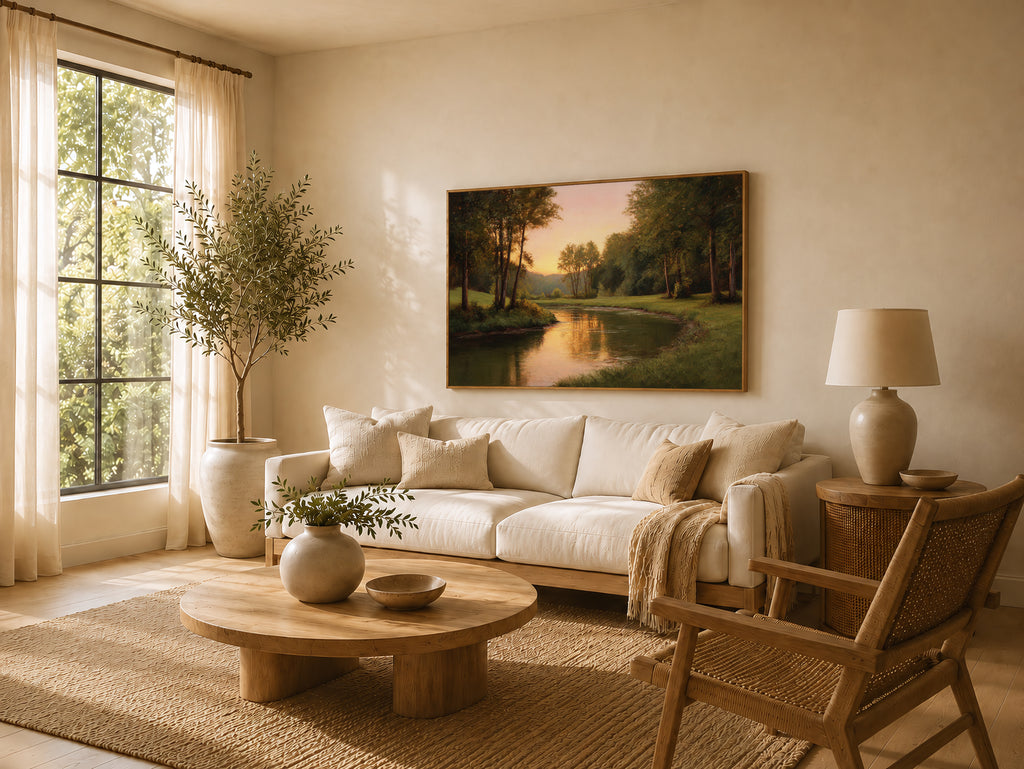 Cuyahoga Valley National Park Summer Sunset Wall Art | Ohio River Landscape Painting