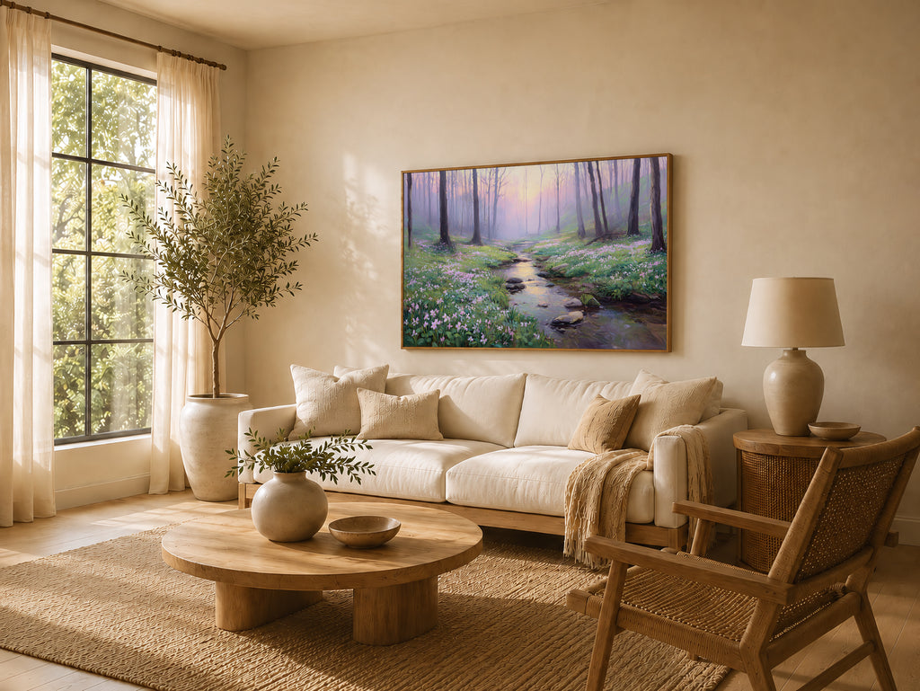 Cuyahoga Valley National Park Spring Sunrise Wall Art | Ohio River Landscape Painting