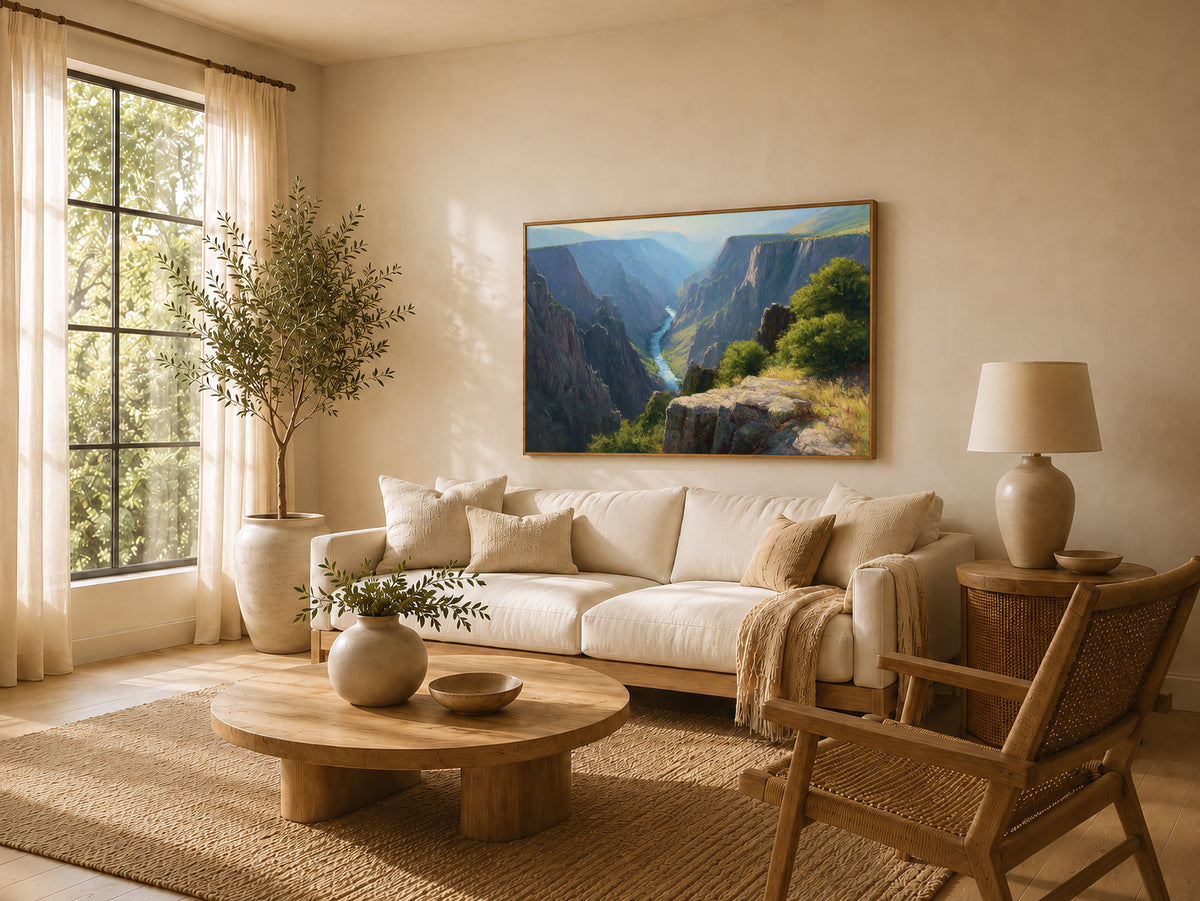Black Canyon of the Gunnison National Park Summer Wall Art | Colorado Landscape Painting