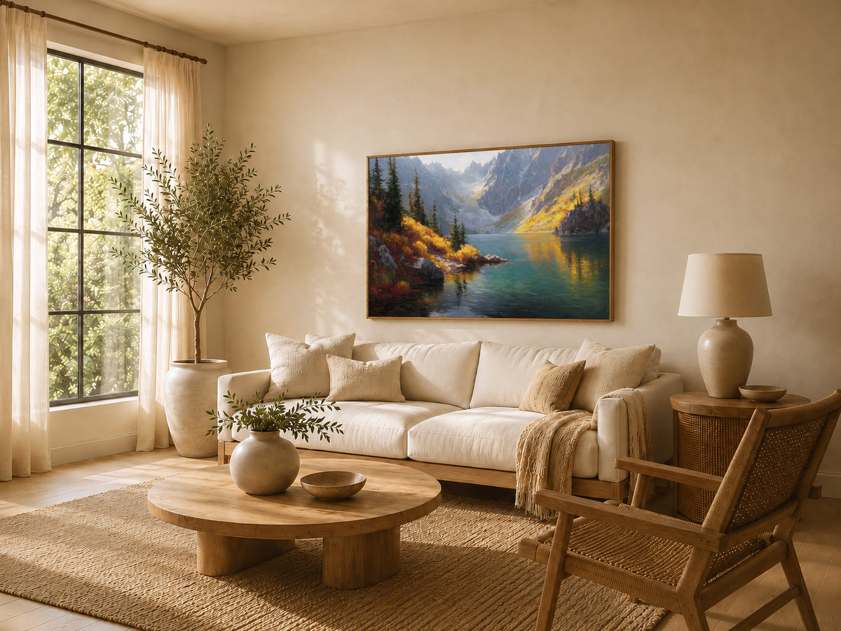 Colchuck Lake Fall Wall Art | Washington Landscape Painting