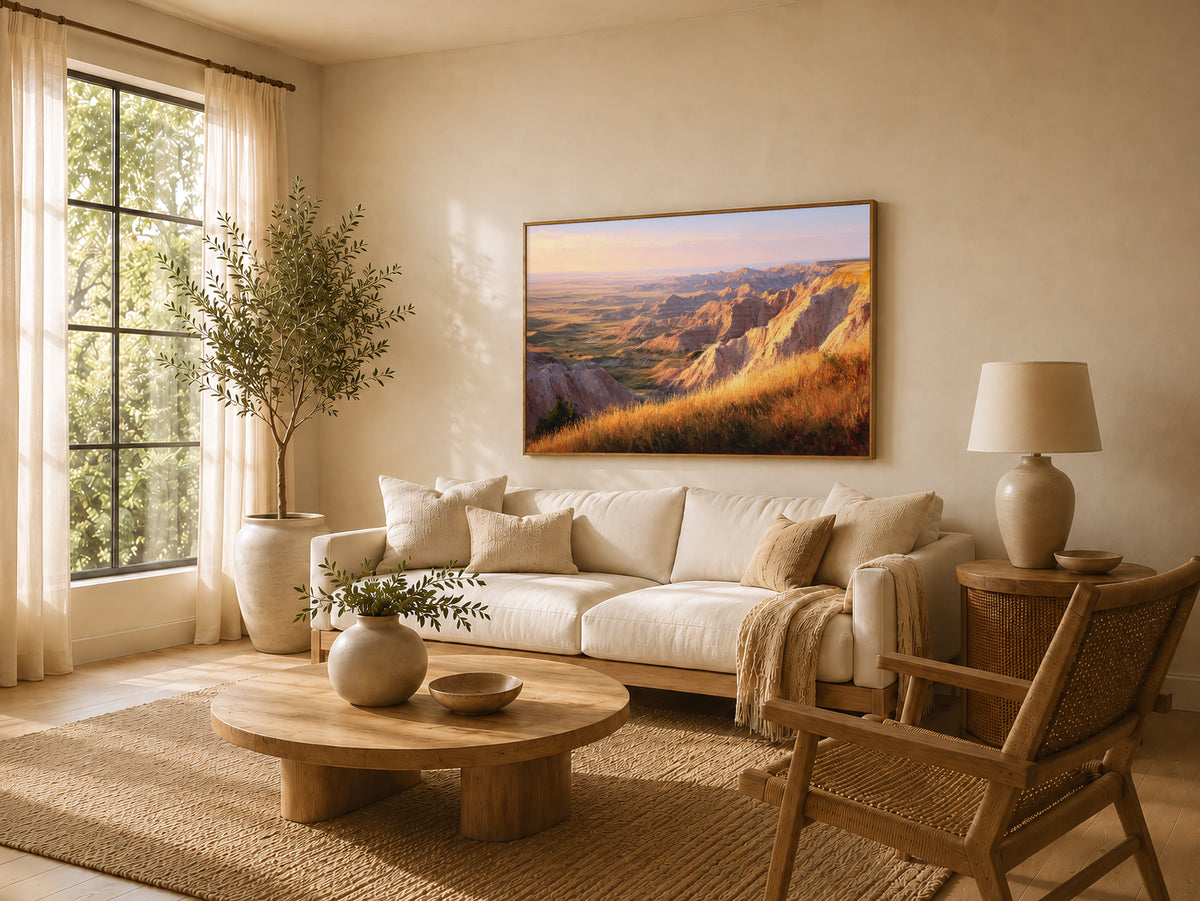 Badlands National Park Fall Sunrise Wall Art | South Dakota Landscape Painting