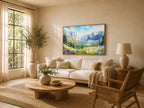 Tunnel View Spring Wall Art | Yosemite National Park California Mountain Painting