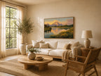Oxbow Bend Spring Sunset Wall Art | Grand Teton National Park Wyoming Landscape Painting