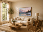 Stanley Lake Winter Sunrise Wall Art | Idaho Sawtooth Mountain Landscape Painting