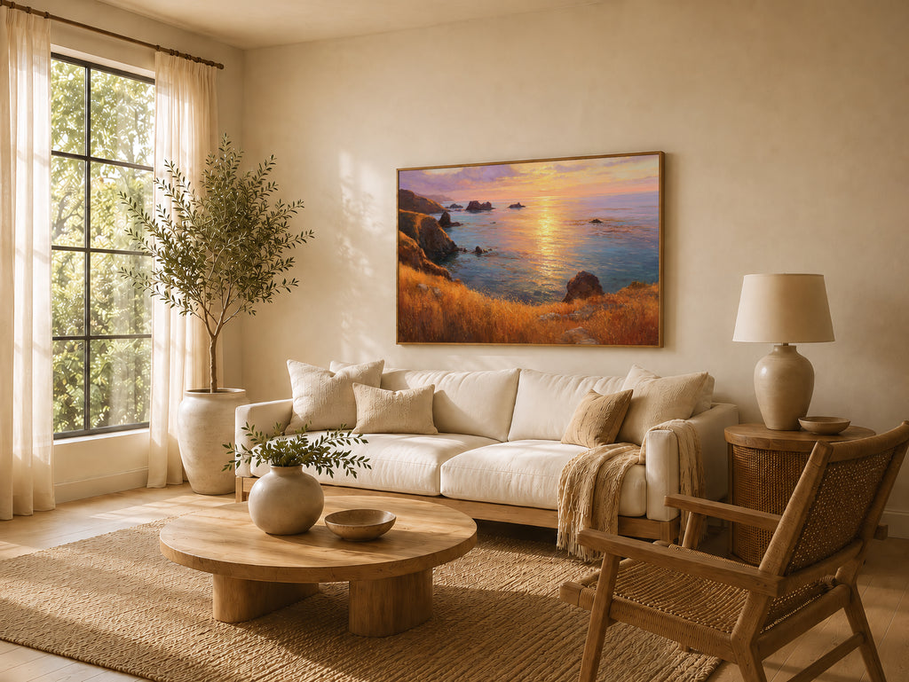 Channel Islands National Park Summer Sunset Wall Art | California Coastal Landscape Painting