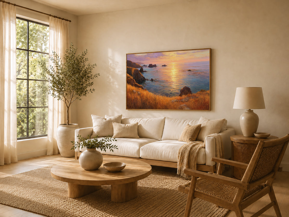 Channel Islands National Park Summer Sunset Wall Art | California Coastal Landscape Painting