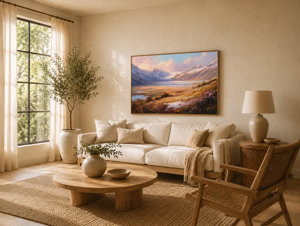 Harding Icefield Summer Sunset Wall Art | Kenai Fjords National Park Alaska Landscape Painting
