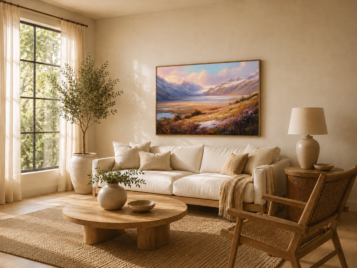 Harding Icefield Summer Sunset Wall Art | Kenai Fjords National Park Alaska Landscape Painting