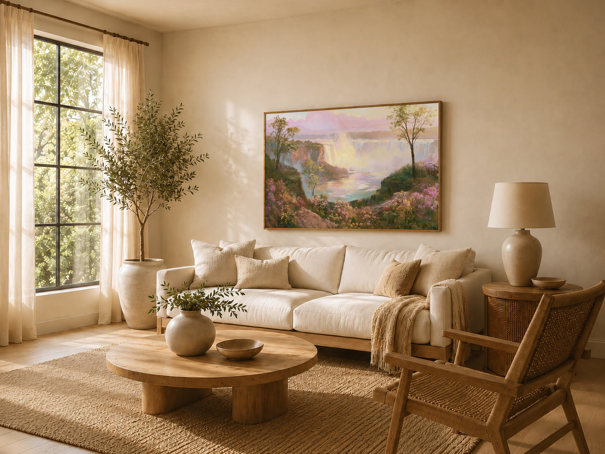 Niagara Falls Spring Sunrise Wall Art | Canada New York Landscape Painting