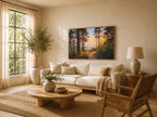 Lake Michigan Summer Sunset Wall Art | Midwest Shoreline Landscape Painting