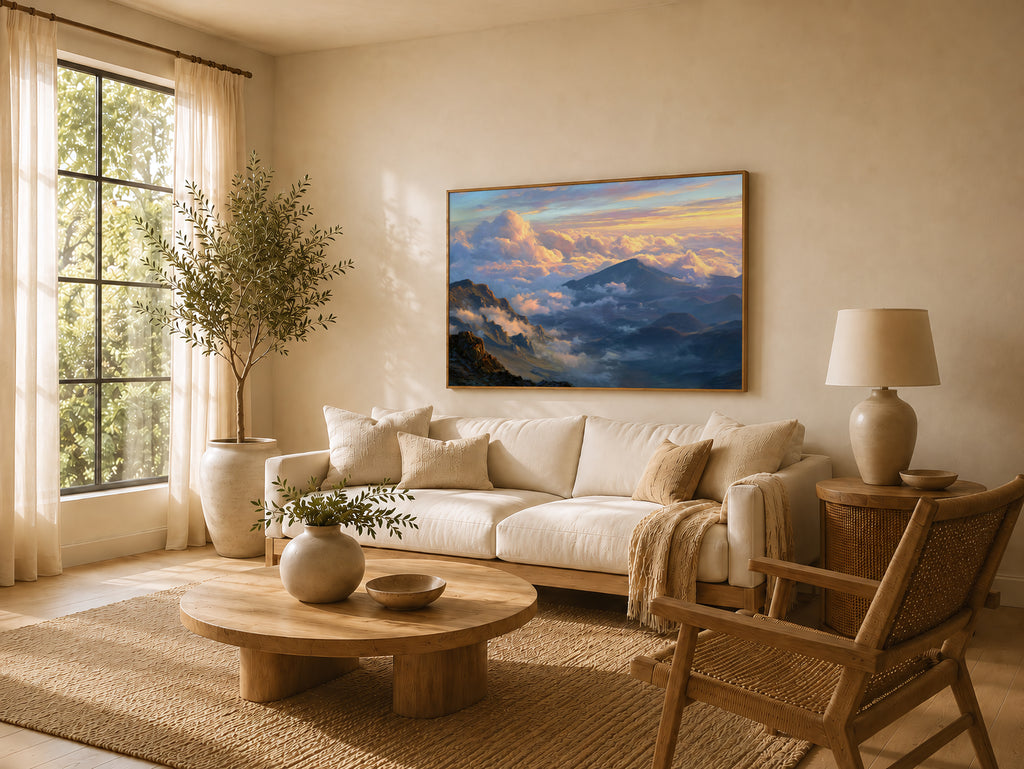 Haleakala National Park Fall Sunset Wall Art | Hawaii Maui Volcano Landscape Painting