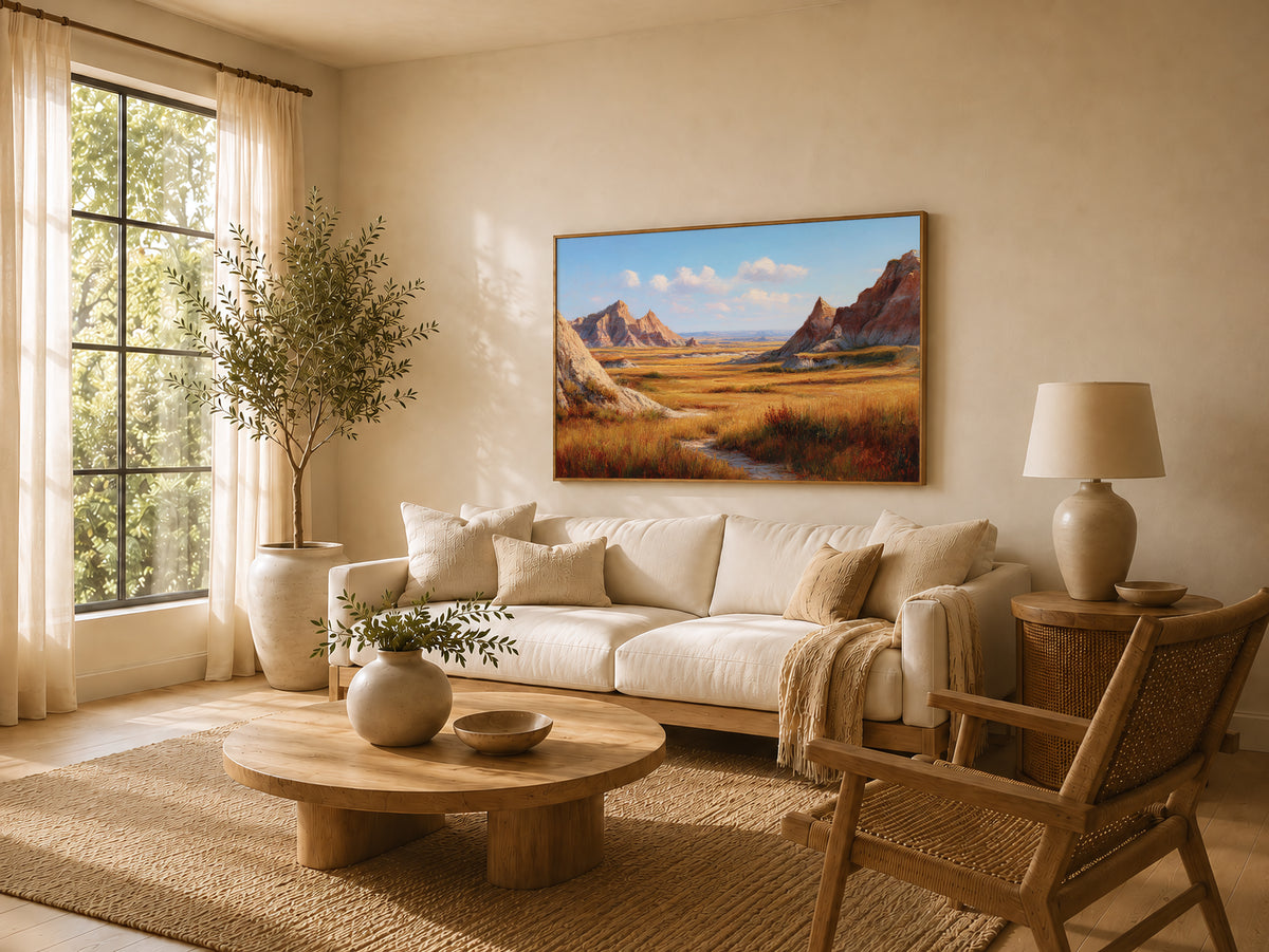 Badlands National Park Fall Wall Art | South Dakota Landscape Painting