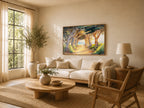 Half Moon Bay Summer Sunset Wall Art | California Cypress Tree Tunnel Painting