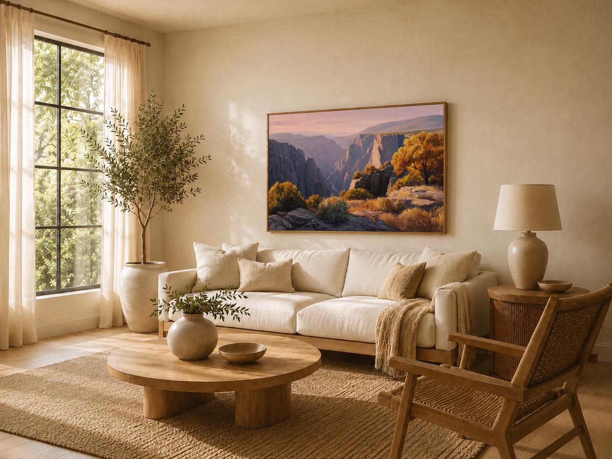 Black Canyon of the Gunnison National Park Fall Sunrise Wall Art | Colorado Landscape Painting