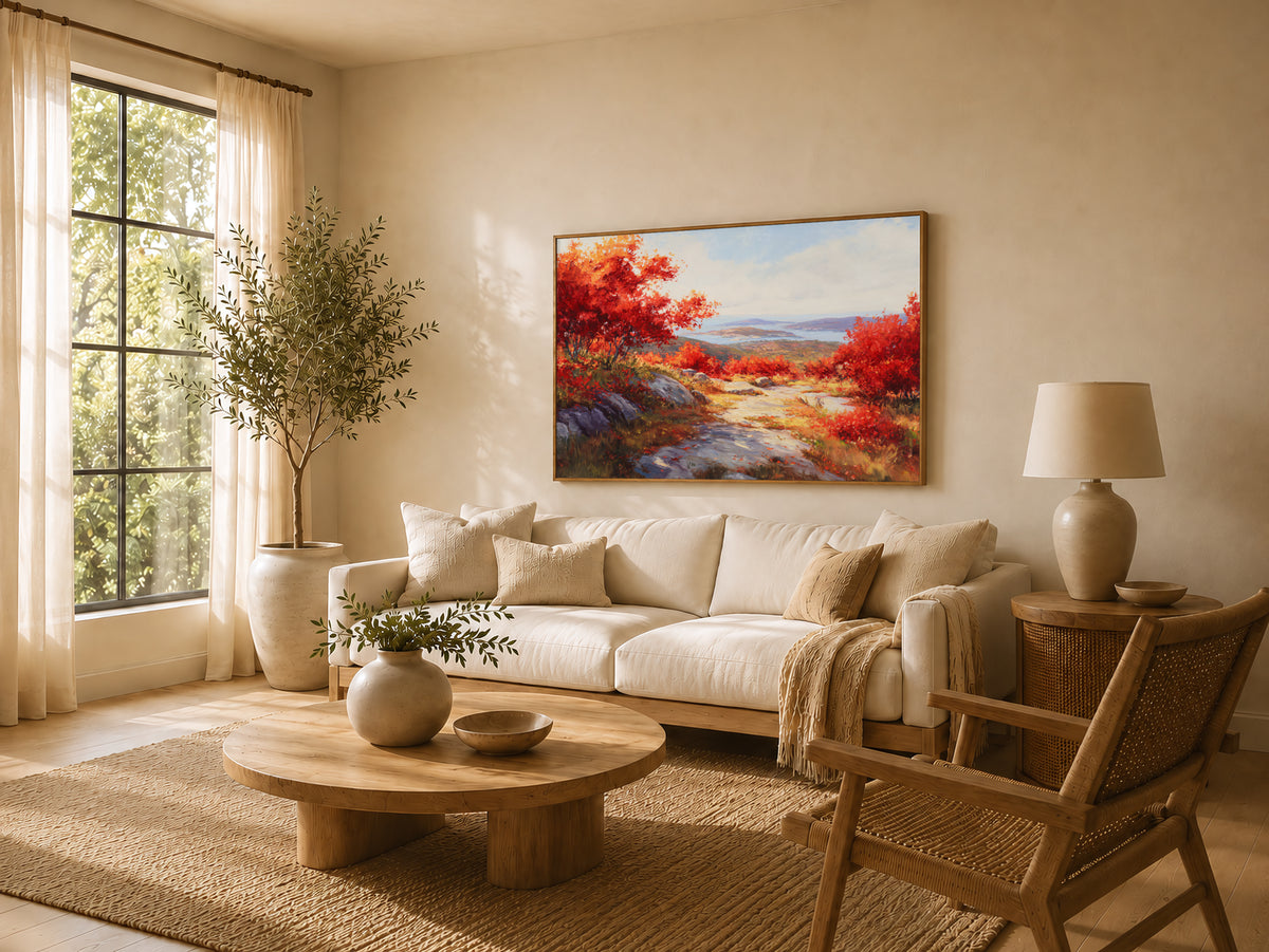 Mount Cadillac Fall Wall Art | Acadia National Park Maine Landscape Painting