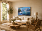 Stanley Lake Winter Wall Art | Idaho Sawtooth Mountain Landscape Painting