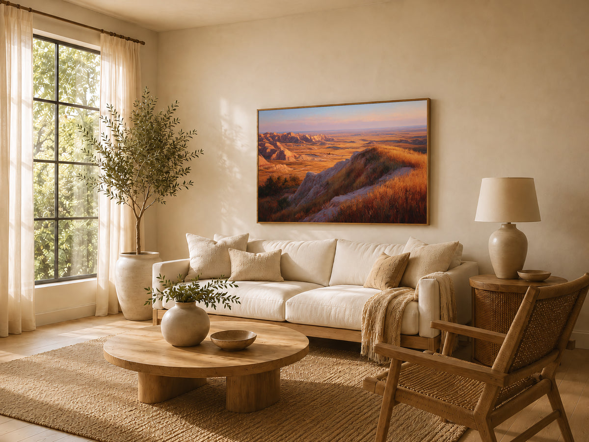 Badlands National Park Fall Sunset Wall Art | South Dakota Landscape Painting
