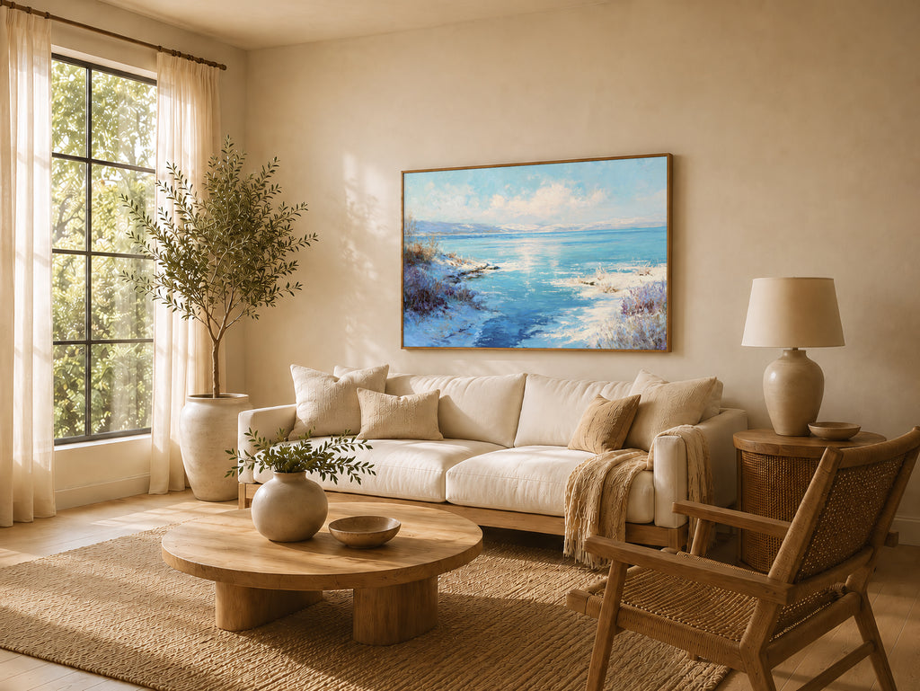 Lake Superior Winter Wall Art | Minnesota Coastal Landscape Painting