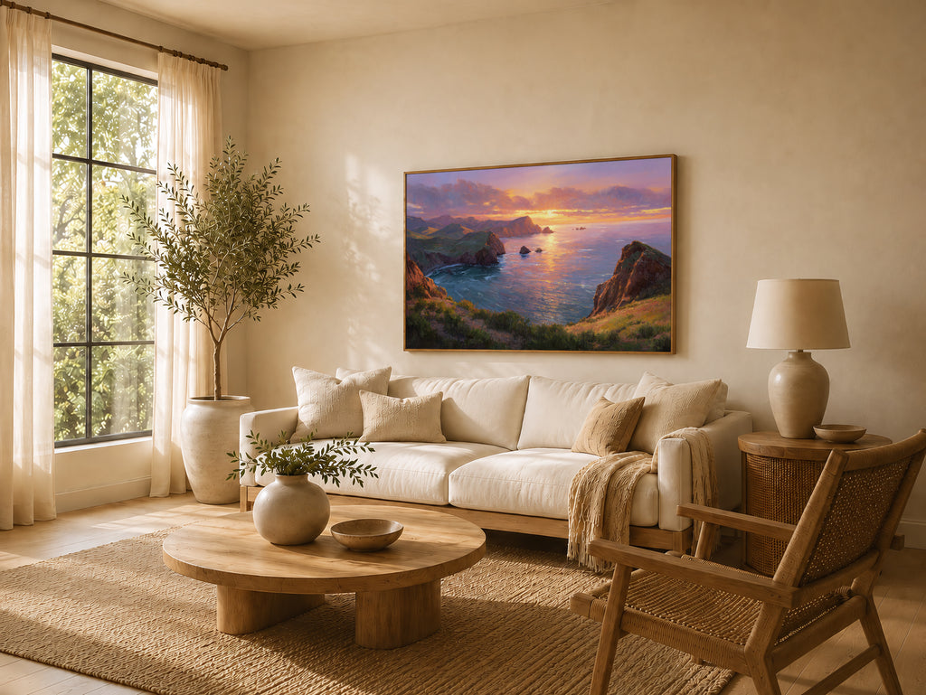 Channel Islands National Park Winter Sunset Wall Art | California Coastal Landscape Painting