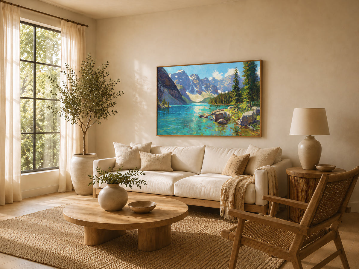 Moraine Lake Summer Wall Art | Banff National Park Canada Landscape Painting