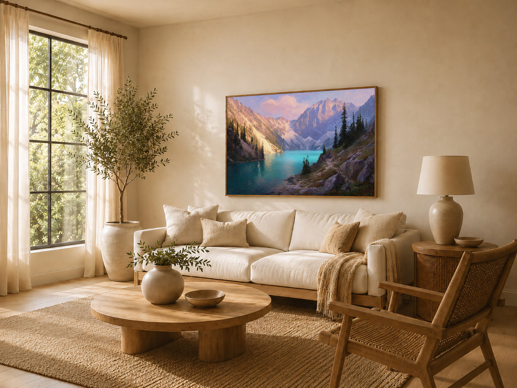 Colchuck Lake Summer Sunrise Wall Art | Washington Landscape Painting