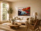 Lake Superior Fall Sunrise Wall Art | Minnesota Lakeside Fall Foliage Painting