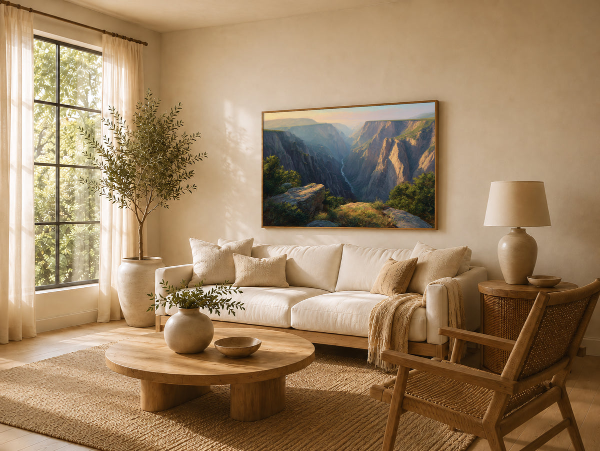 Black Canyon of the Gunnison National Park Summer Sunrise Wall Art | Colorado Landscape Painting