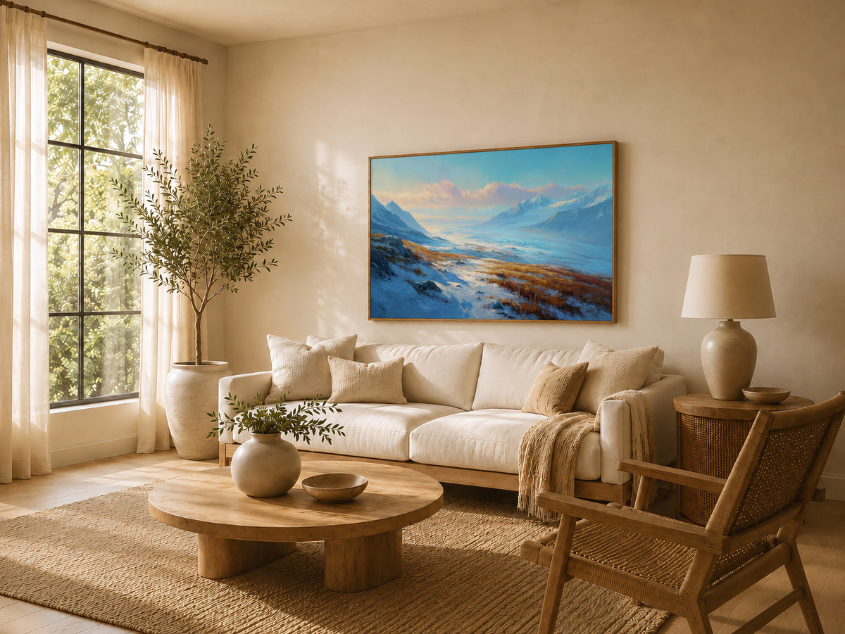 Harding Icefield Fall Sunrise Wall Art | Kenai Fjords National Park Alaska Landscape Painting
