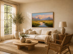 Denali National Park Summer Sunset Wall Art | Alaska Mountain Landscape Painting