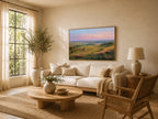 Flint Hills Spring Sunset Wall Art | Kansas Tallgrass Prairie Landscape Painting