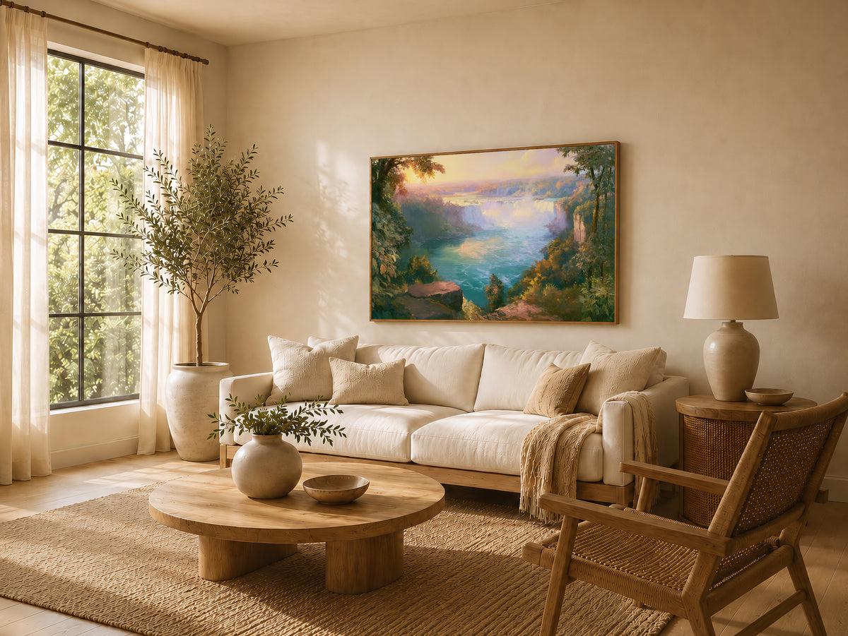 Niagara Falls Summer Sunrise Wall Art | Canada New York Landscape Painting