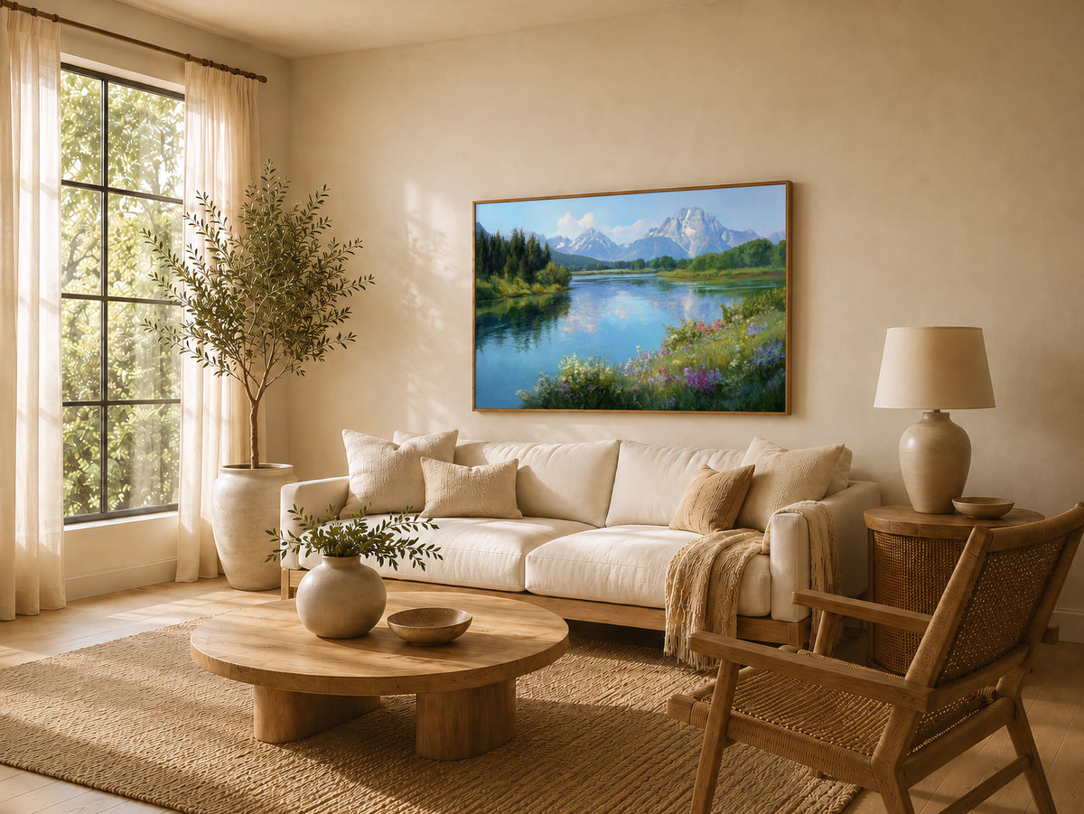Oxbow Bend Spring Wall Art | Grand Teton National Park Wyoming Landscape Painting