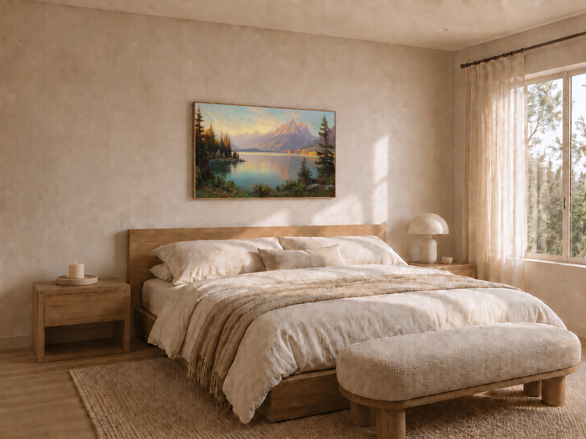 Jenny Lake Summer Sunrise Wall Art | Grand Teton National Park Painting