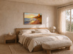 Lake Superior Fall Sunset Wall Art | Minnesota Shoreline Fall Foliage Painting