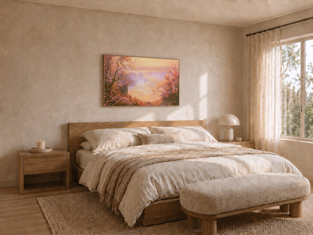 Niagara Falls Spring Sunset Wall Art | Canada New York Landscape Painting